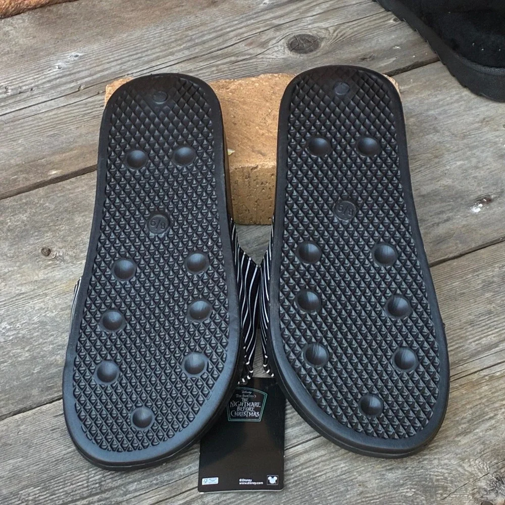 NWT Disney Nightmare Before Christmas Jack Skellington Slides Sandals Size 8/9